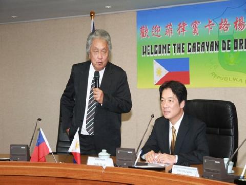 菲律賓卡格揚迪歐市蒞臨臺南 進行雙邊商務論壇...