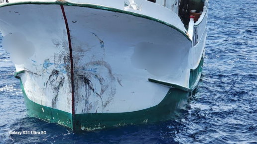 漁船意外碰撞〜海巡戒護返港